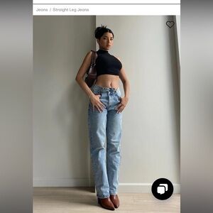 princess polly holly asymmetric straight leg jeans